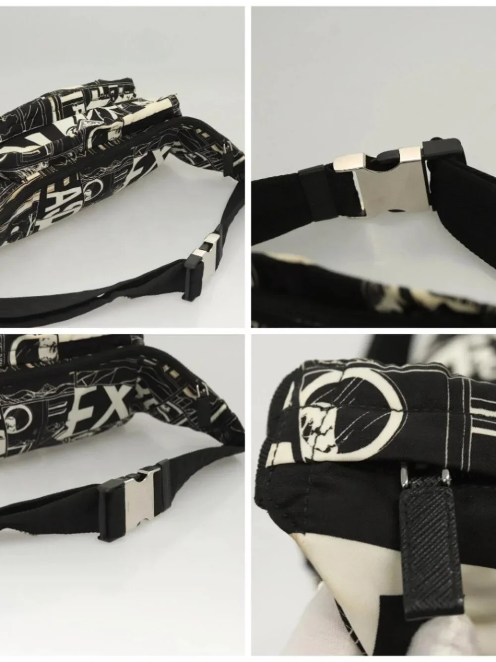 PRADA Shoulder Bag Nylon Black Silver Auth 125913 - Picture 16 of 16